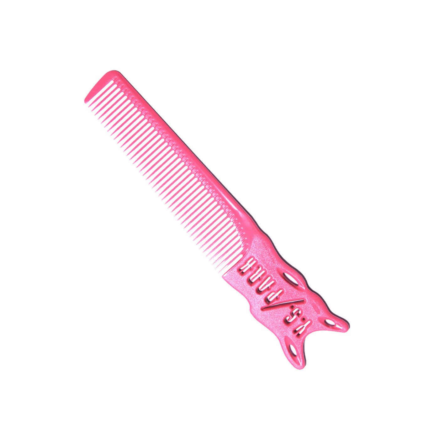 REGULAR TYPE BARBER COMB PINK-Расческа для стрижки, с ручкой, пластиковая, цвет розовый, длина 205 м
