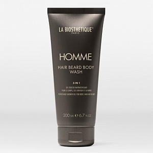 La Biosthetique Homme Hair Beard Body Wash - освежающий гель для тела, волос и бороды, 200 мл.