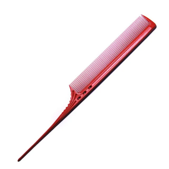 TAIL COMB RED - Расческа длинная для окрашивания с хвостиком, пластиковая, красная, длина 250мм.