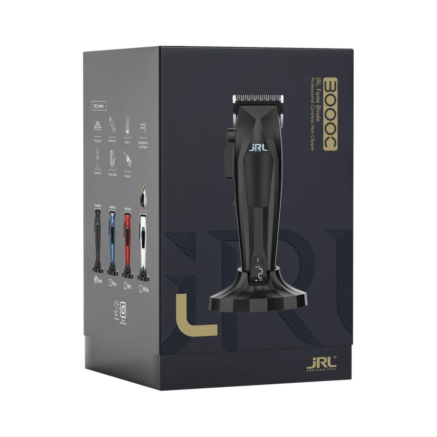 JRL HAIR CLIPPER WITH FADE BALDE, BLACK-МАШИНКА ДЛЯ СТРИЖКИ ВОЛОС “JRL DIAMANTE”, ЦВЕТ ЧЕРНЫЙ