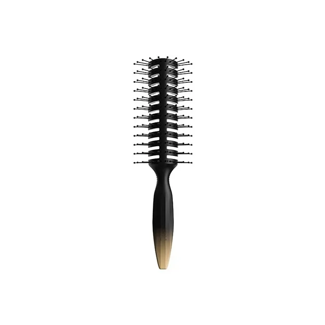 9-ROW VENT STYLING BRUSH, BLACK-ЩЕТКА ПАРИКМАХЕРСКАЯ ТУННЕЛЬНАЯ С НЕЙЛОНОВОЙ ЩЕТИНОЙ, 9 РЯДОВ,