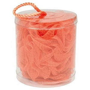SHOWER SPONGE POUF IN POLYBAG WITH LABEL - СПОНЖ - МОЧАЛКА ДЛЯ ДУША