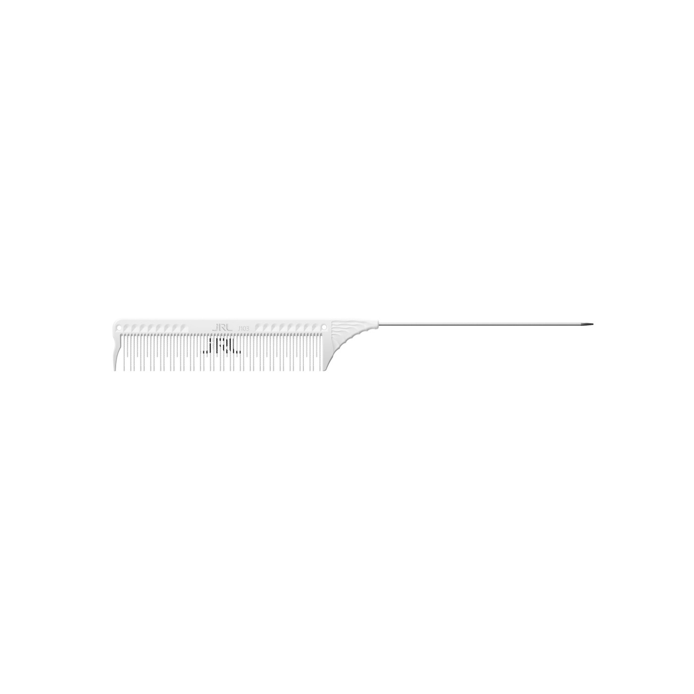 JRL TEASING COMB 8.8", WHITE - JRL ПАРИКМАХЕРСКАЯ РАСЧЕСКА ДЛЯ НАЧЕСА 8.8", ЦВЕТ БЕЛЫЙ