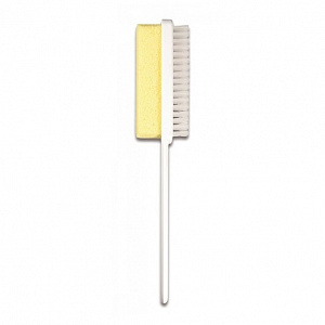 COMBI FOOT CARE BRUSH - Двухсторонняя тёрка для ног с ручкой, пемза\щётка