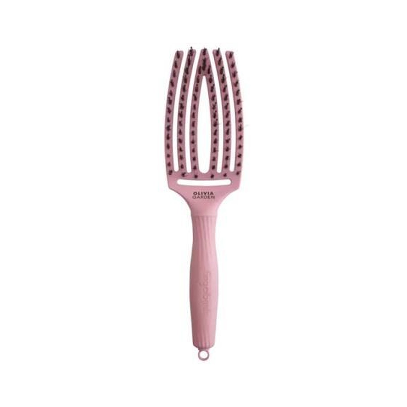 Массажная щётка FINGERBRUSH Boar&Nylon ThinkPink 2024, светло-розовая.