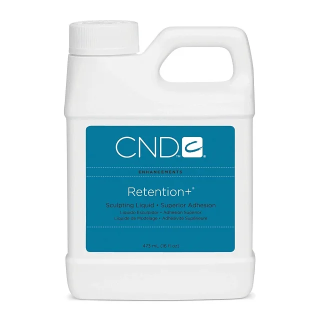 "RETENTION+" -  Беспраймерный ликвид для работы с  искуственными ногтями, с тенденцией к отслаиванию, 473мл.