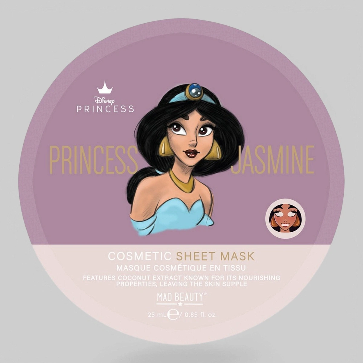 Тканевая маска для лица Disney - Jasmine с экстрактом кокоса 25 мл. (арт. DPRP-FG8231-12)