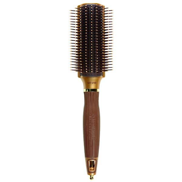 Olivia Garden Nanothermic C+ I Styler 9 - Row - массажная щётка коричневая, 20 см. 