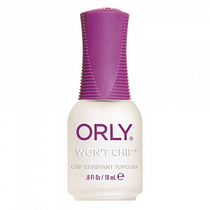 ORLY" Won't Chip"- суперпрочное защитное покрытие для лака, держится до 14 дней, 18мл.