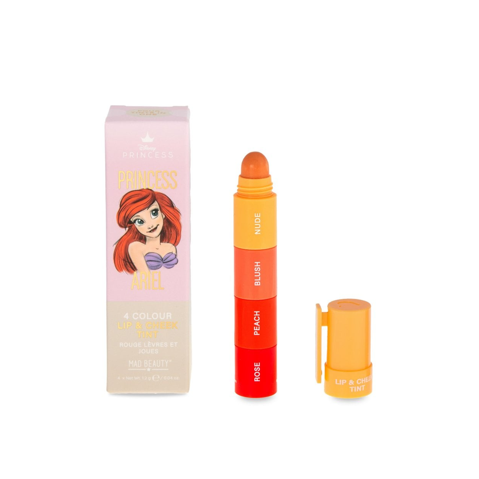 PURE PRINCESS LIP & CHEEK TINT ARIEL-ТИНТ ДЛЯ ГУБ И ЩЕК ARIEL В КОМПЛЕКТЕ: 4x 1,2 гр.