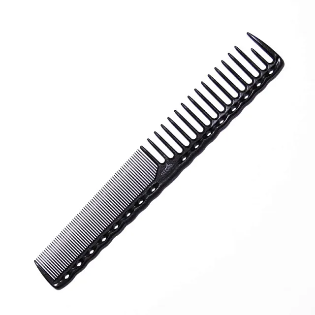 CUTTING COMB CARBON BLACK -РАСЧЕСКА ДЛЯ СТРИЖКИ, КОМБИНИРОВАННАЯ, ПЛАСТИКОВАЯ, ЦВЕТ ЧЁРНЫЙ