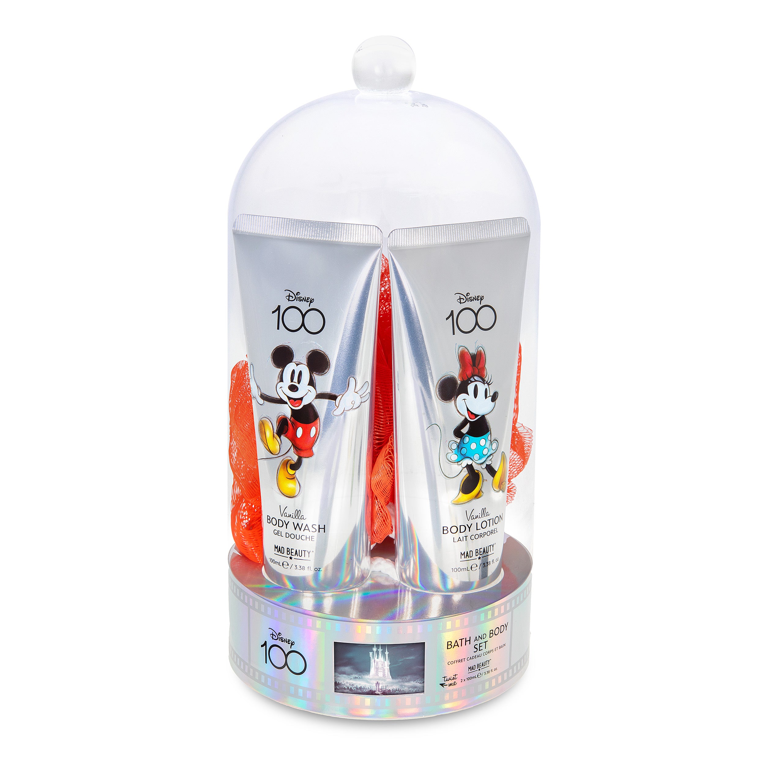 DISNEY 100 DOME BEAUTY SET - НАБОР (ГЕЛЬ ДЛЯ ДУША, ЛОСЬОН ДЛЯ ТЕЛА И ГУБКА ДЛЯ ТЕЛА) "DISNEY 100 DOM