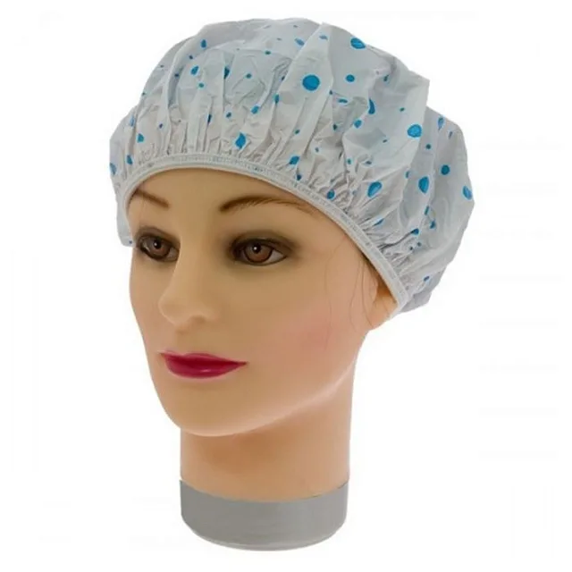 SHOWER CAP PLASTIC DOTS - Шапочка для душа, пластиковая