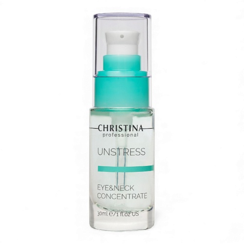 CHRISTINA Unstress Eye & Neck Concentrate - сыворотка для глаз и шеи увлажняющая, 30 мл.