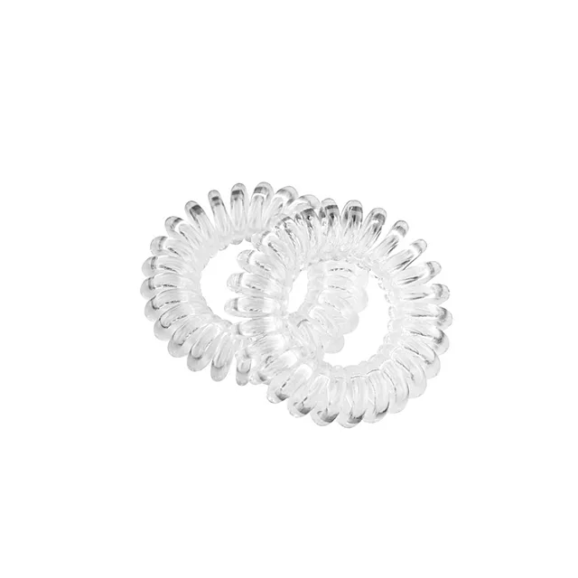 PACK 2 SPIRAL ELASTICS MED.45 MM TRANSPARENT - РЕЗИНОЧКИ ДЛЯ ВОЛОС