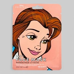 Тканевая маска для лица Disney - Belle с экстрактом розы с успокаивающим действием и поддержания здорового цвета кожи 25 мл. (арт. DPPFM-B12)