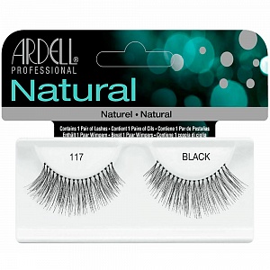 Ресницы подиумные "NATURAL LASHES", модель №117, чёрные.