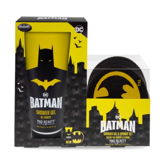 BATMAN BODY DUO-ГЕЛЬ ДЛЯ ДУША С АРОМАТОМ КЕДРА И ЛАЙМА, ГУБКА ДЛЯ ТЕЛА, 2 ШТ.В НАБОРЕ
