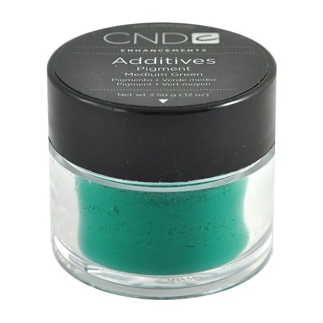 "ADDITIVES PIGMENT MEDIUM GREEN" - Порошковый пигмент для нейл-арта "Средне-зелёный", 3,5гр.