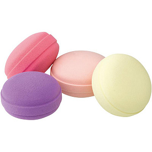 MACARON NON LATEX MAKE UP SPONGE - Косметологический спонжик 4шт(упаковка)