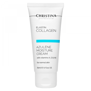 ELASTIN COLLAGEN AZULENE MOISTURE CREAM WITH VIT. A, E & HA-УВЛАЖНЯЮЩИЙ АЗУЛЕНОВЫЙ КРЕМ С КОЛЛАГЕНОМ