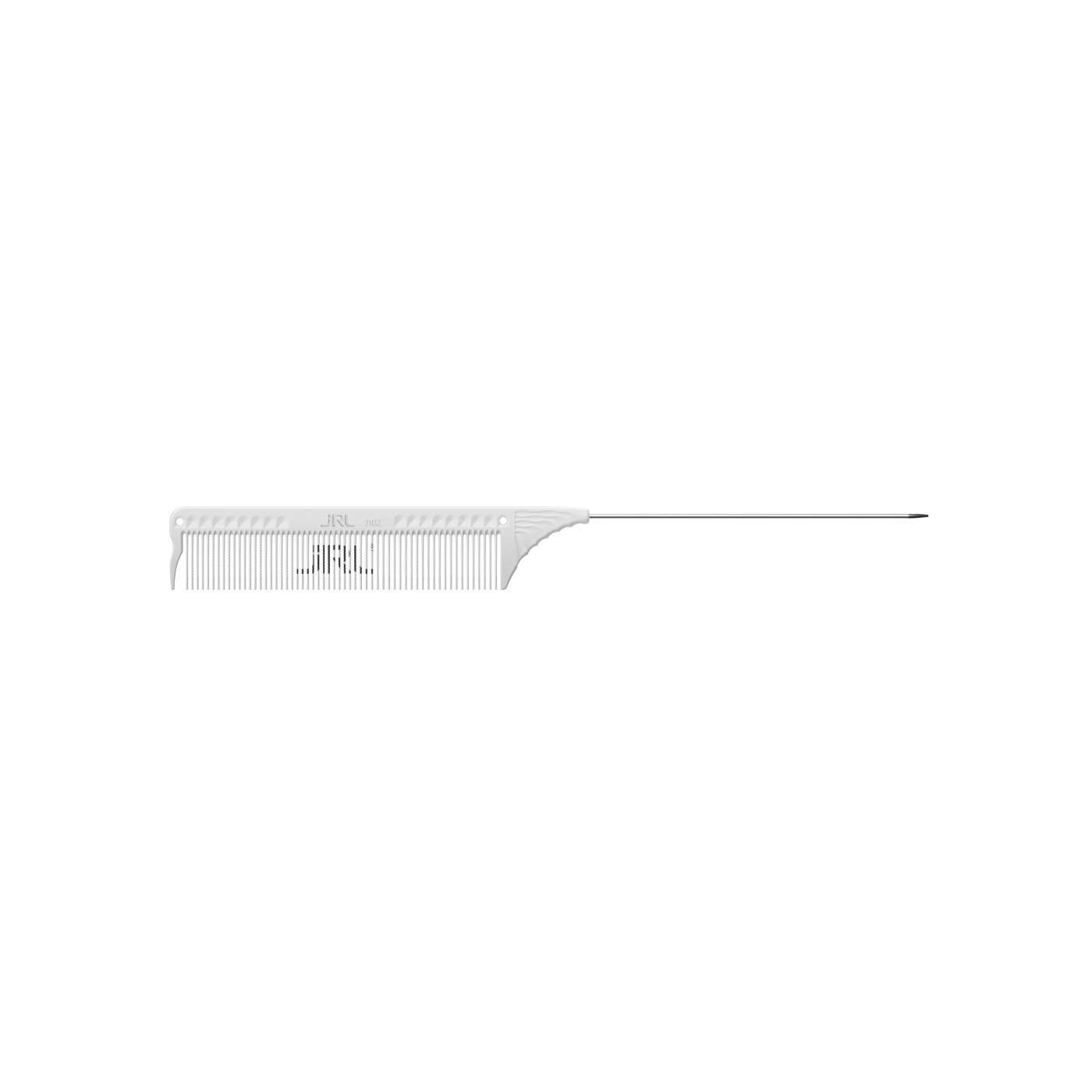 JRL PIN TAIL COMB 8.8", WHITE -JRL ПАРИКМАХЕРСКАЯ  РАСЧЕСКА СО СПИЦЕЙ (Pin Tail) 8.8", ЦВЕТ БЕЛЫЙ