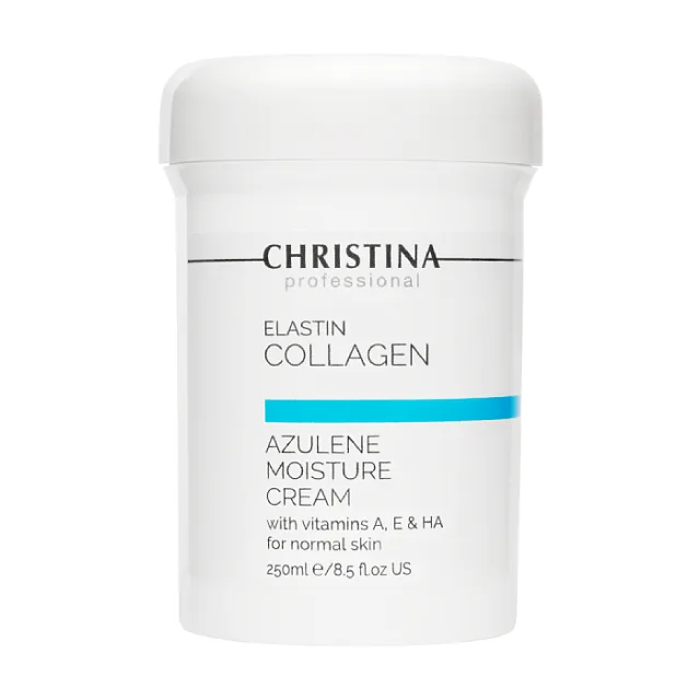 ELASTIN COLLAGEN AZULENE MOISTURE CREAM WITH VIT. A, E & HA-УВЛАЖНЯЮЩИЙ АЗУЛЕНОВЫЙ КРЕМ С КОЛЛАГЕНОМ