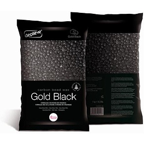 DEPILEVE GOLD BLACK CHARCOAL BEAD WAX 1KG - ВОСК КОСМЕТОЛОГИЧЕСКИЙ