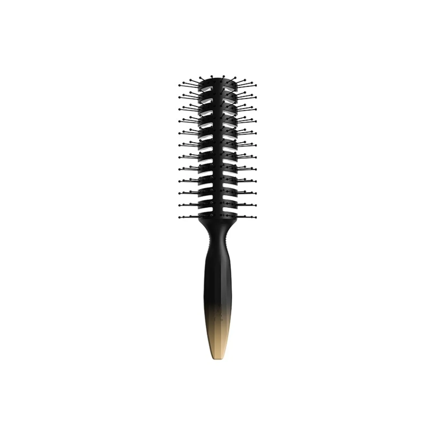 9-ROW VENT STYLING BRUSH, BLACK-ЩЕТКА ПАРИКМАХЕРСКАЯ ТУННЕЛЬНАЯ С НЕЙЛОНОВОЙ ЩЕТИНОЙ, 9 РЯДОВ,