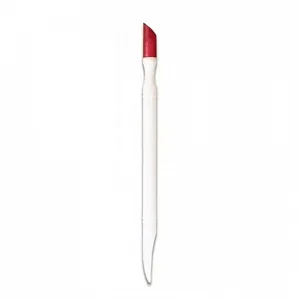 Пушер для обработки кутикулы с резиновым "копытцем", длина 11,5см. (белый)