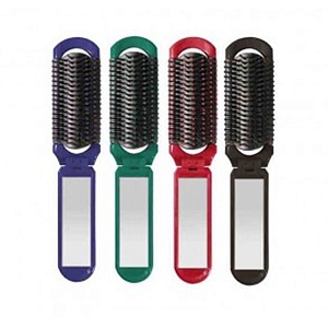 FOLDING HAIR BRUSH + MIRROR - Щетка для волос с зеркалом
