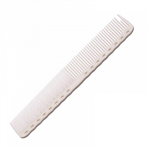 SUPER CUTTING COMB WHITE - Расческа для стрижки, комбинированная, пластиковая, длина 189мм, белая.
