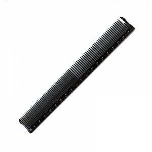 CUTTING COMB TYPE BLACK - Расческа для стрижки, комбинированная, пластиковая, с калиброванной шкалой