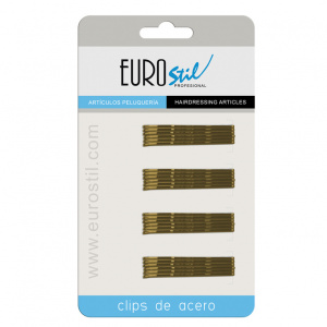 CARD 24 CLIPS EUROSTIL BRW 50 MM - НЕВИДИМКИ ДЛЯ ВОЛОС