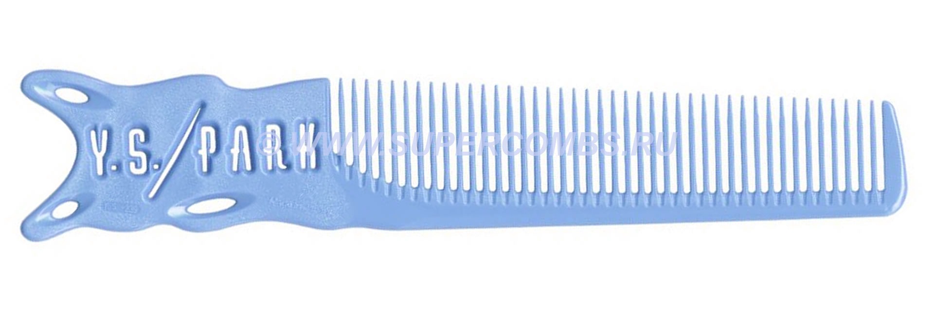 REGULAR TYPE BARBER COMB SKY BLUE -Расческа для проработки височных зон, пластиковая, голубая, длина