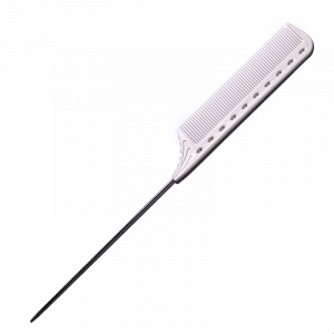 TAIL COMB WHITE - РАСЧЕСКА ДЛИННАЯ ДЛЯ ОКРАШИВАНИЯ С ХВОСТИКОМ, ПЛАСТИКОВАЯ, ЦВЕТ БЕЛЫ, ДЛИНА 250 ММ