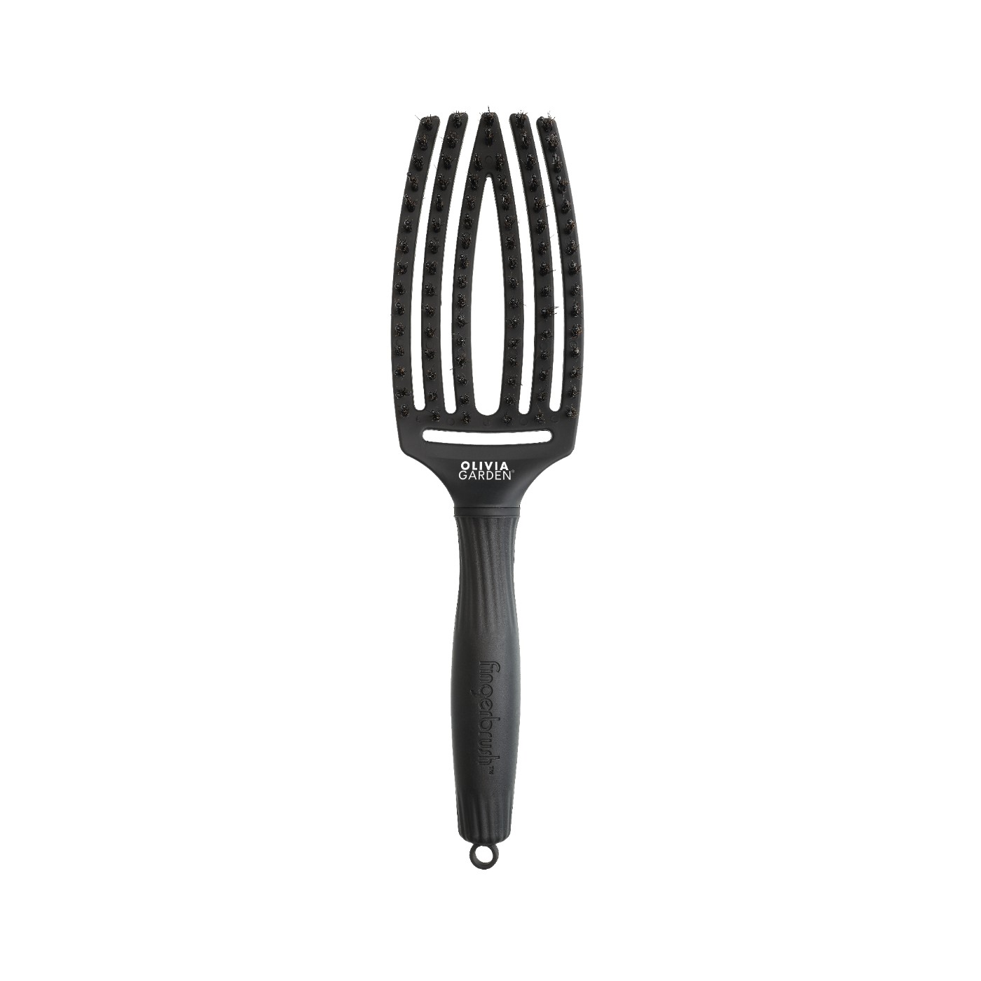 Fingerbrush Care Iconic Boar&Nylon Full Black M-Массажная щётка Fingerbrush Care Iconic Boar&Nylon F