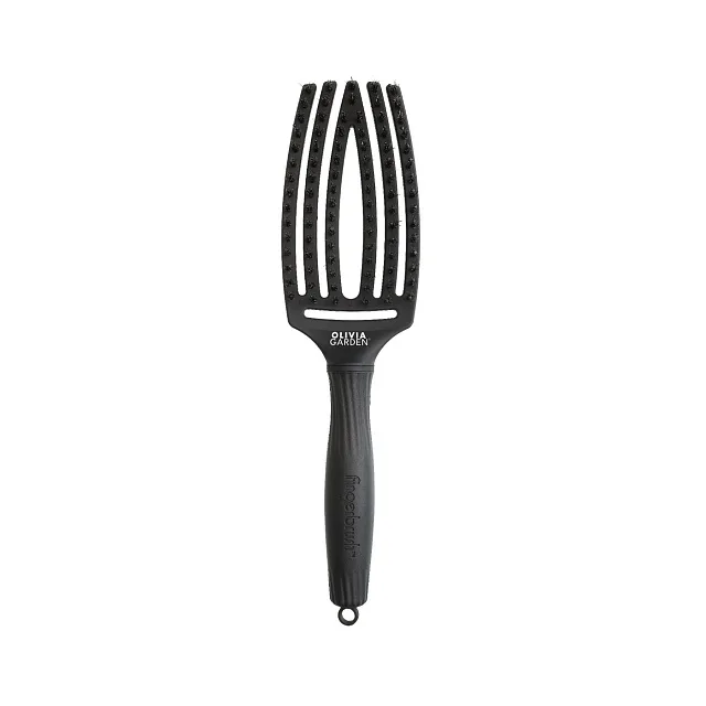 Fingerbrush Care Iconic Boar&Nylon Full Black M-Массажная щётка Fingerbrush Care Iconic Boar&Nylon F