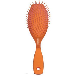 UNIVERSAL BRUSH, 10 ROWS, RUBBER HANDLE, ASSORTED COLOURS -ЩЕТКА ДЛЯ ВОЛОС