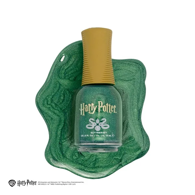 HARRY POTTER NL SLYTHERIN - ЛАК ДЛЯ НОГТЕЙ, ЗЕЛЕНЫЙ С БЛЕСТКАМИ, 18 МЛ.