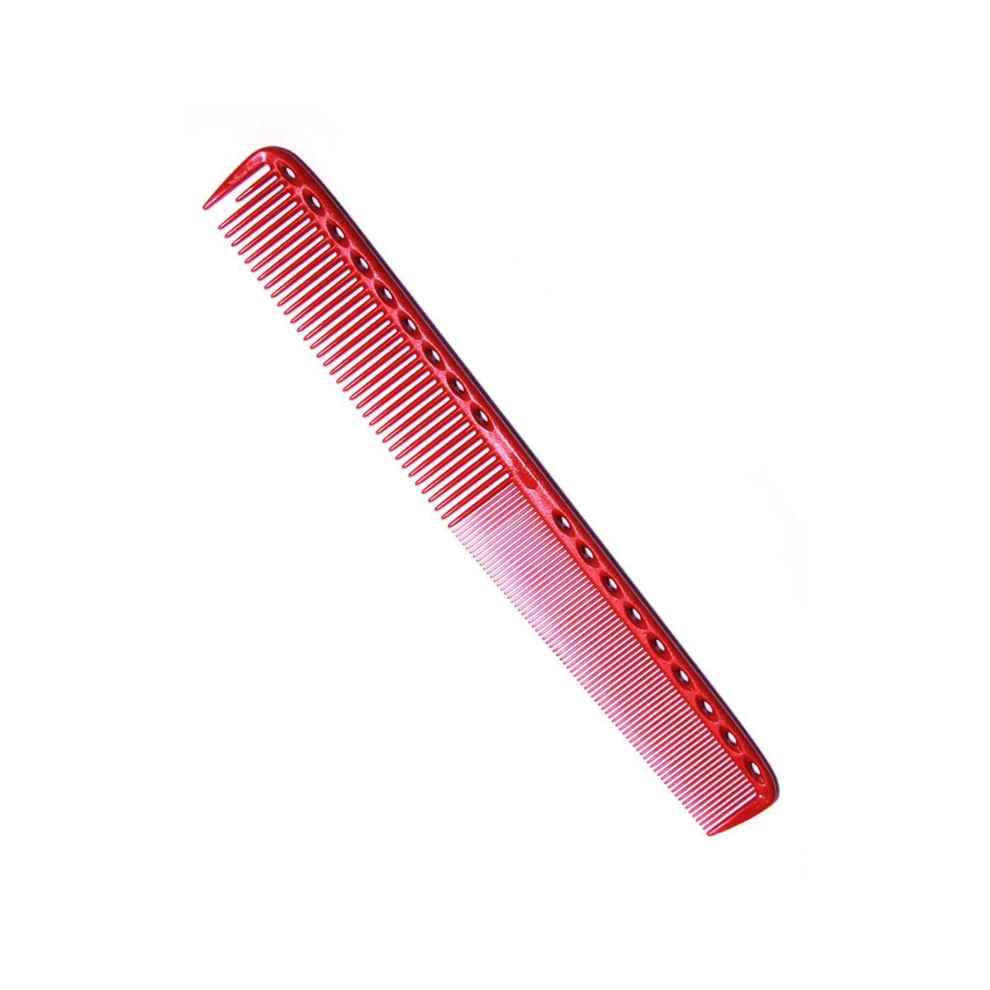 SUPER CUTTING COMB RED - Расческа для стрижки, комбинированная, пластиковая, длина 215мм, красная. 