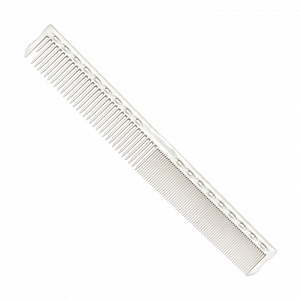 SUPER CUTTING COMB WHITE - РАСЧЁСКА ДЛЯ СТРИЖКИ, КОМБИНИРОВАННАЯ , ДЛИНА 185 ММ.