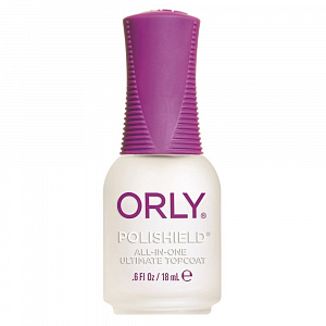 ORLY" Polishield"- закрепитель лака 3 в 1, обеспечивает прочное покрытие, быстрое высушивание и сильный блеск, 9мл.