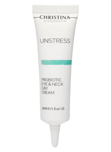 CHRISTINA Unstress Probiotic Eye & Neck Day Cream - дневной крем с пробиотическим действием для кожи вокруг глаз и шеи , 30 мл.