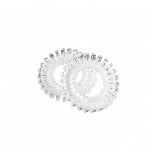 PACK 2 SPIRAL ELASTICS MED.45 MM TRANSPARENT - РЕЗИНОЧКИ ДЛЯ ВОЛОС