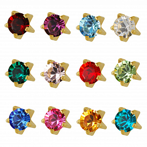 MAXI ASSORTED TIFFANY Серьги для прокола в Крапане, смешанная дюжина