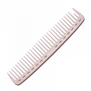 SHAMPOO & TINTING COMB WHITE - Расческа для стрижки, пластиковая, с редкими зубьями, белая, длина 19