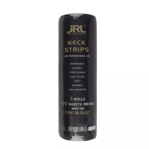 NECK STRIPS BLACK -ОДНОРАЗОВЫЙ ЗАЩИТНЫЙ ВОРОТНИК ДЛЯ СТРИЖКИ ВОЛОС "JRL", ЦВЕТ ЧЕРНЫЙ / 5*100 воротн