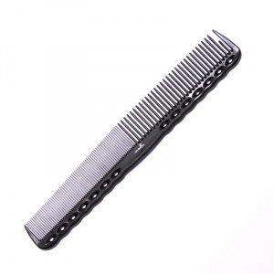 SUPER CUTTING COMB CARBON BLACK -Расческа для стрижки, комбинированная, пластиковая, длина 185мм, че