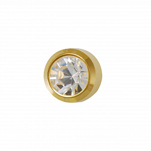 MINY APRIL BIRTHSTONE-Камень Хрусталь месяц апрель позолоченный